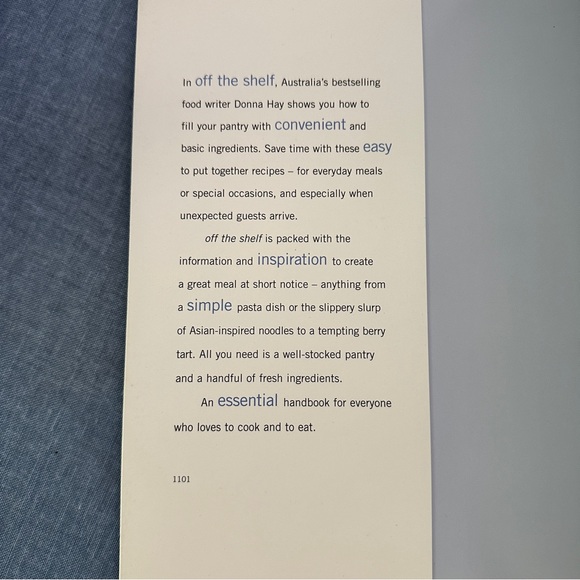 “Off the shelf” cookbook by Donna Hay. Softcover, fast and fabulous recipes - Picture 7 of 9
